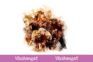 African Elephant Watercolor Art & Illustrations