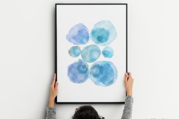 Blue Watercolor Summer Art & Illustrations