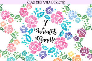 Floral Wreath Watercolor Bundle & Illustrations