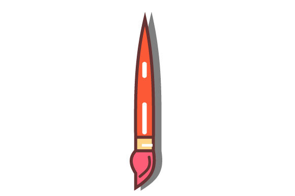 Orange Watercolor Brush Illustrations for Crafters