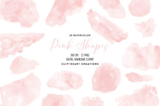 Pink Watercolor Shapes: Soft Illustrations