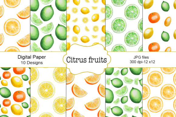 Seamless Pattern Citrus Fruit Watercolor Review