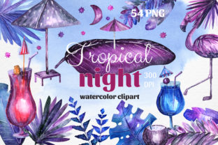 Tropical Night Watercolor Illustrations Review