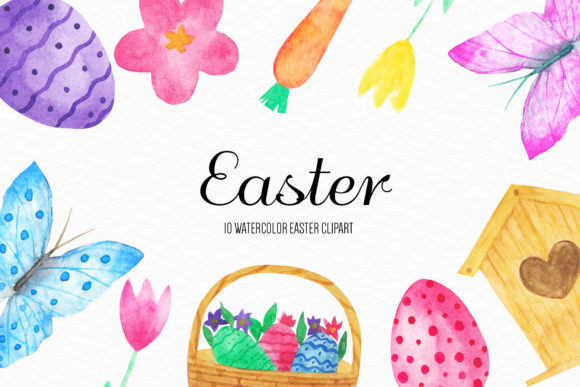 Watercolor Easter Illustration for Bloggers