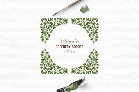 Watercolor Greenery Clipart & Illustrations