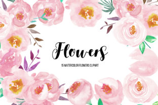 Watercolor Peonies Clipart & Illustrations