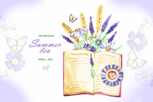 Watercolor Summer Tea Cliparts & Illustrations