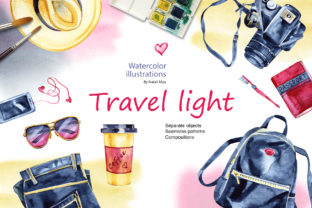 Watercolor Travel Light Cliparts & Illustrations